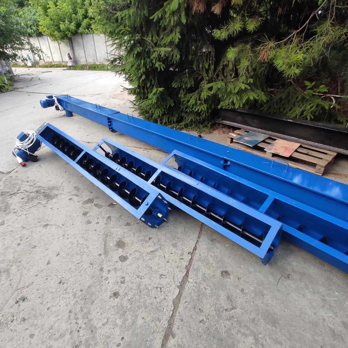 Шнек в жолобі для тирси, пелет, макухи, погрузчик шнековий в лотку