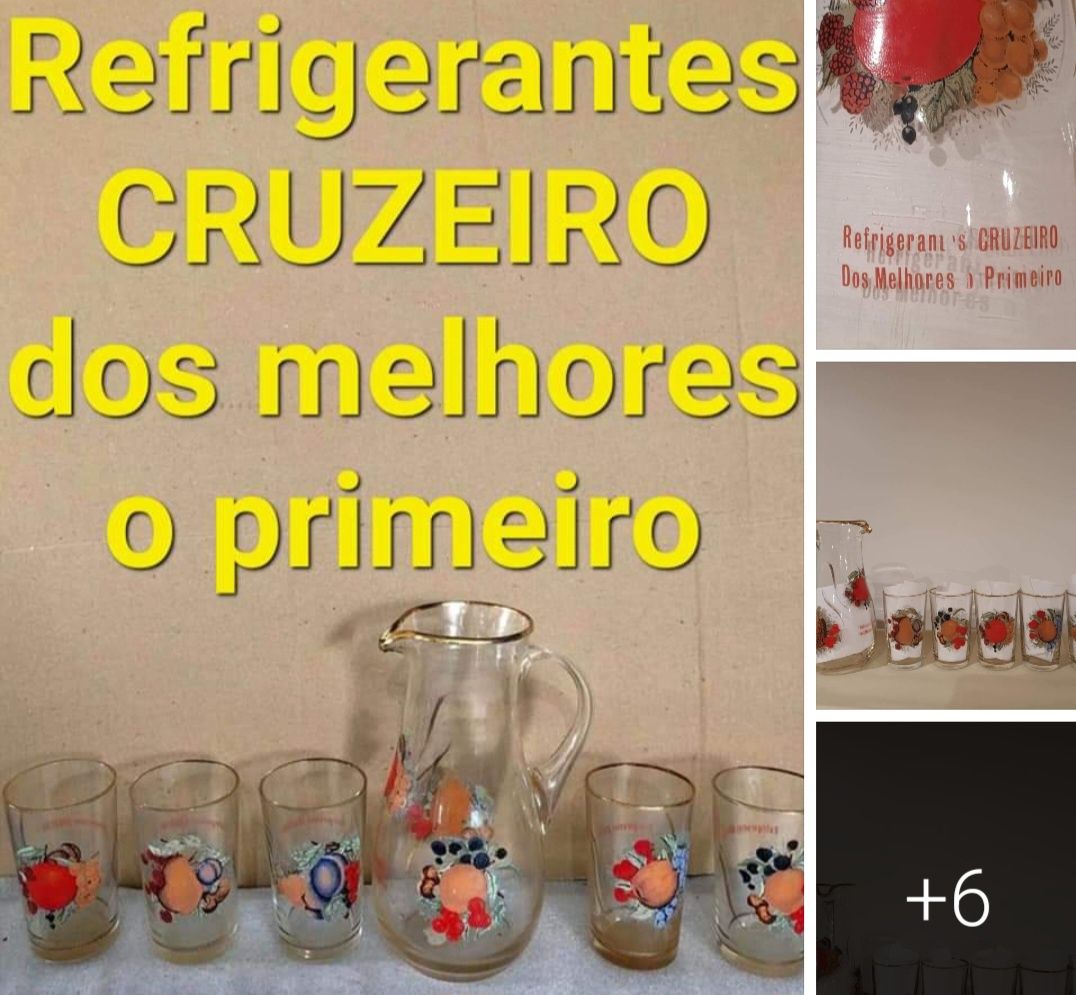 Ver fotos refrigerantes Cinzeiro cristalina+ jarra e copos cruzeiro