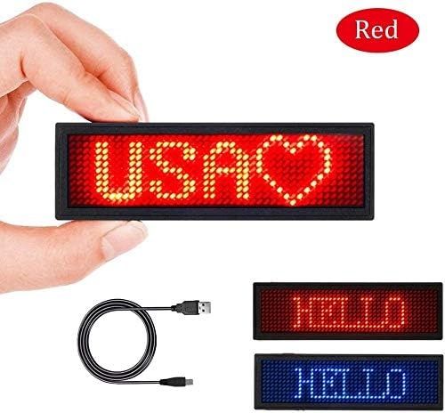 Identyfikator Bluetooth Mini-LED z możliwością ładowania i programowan