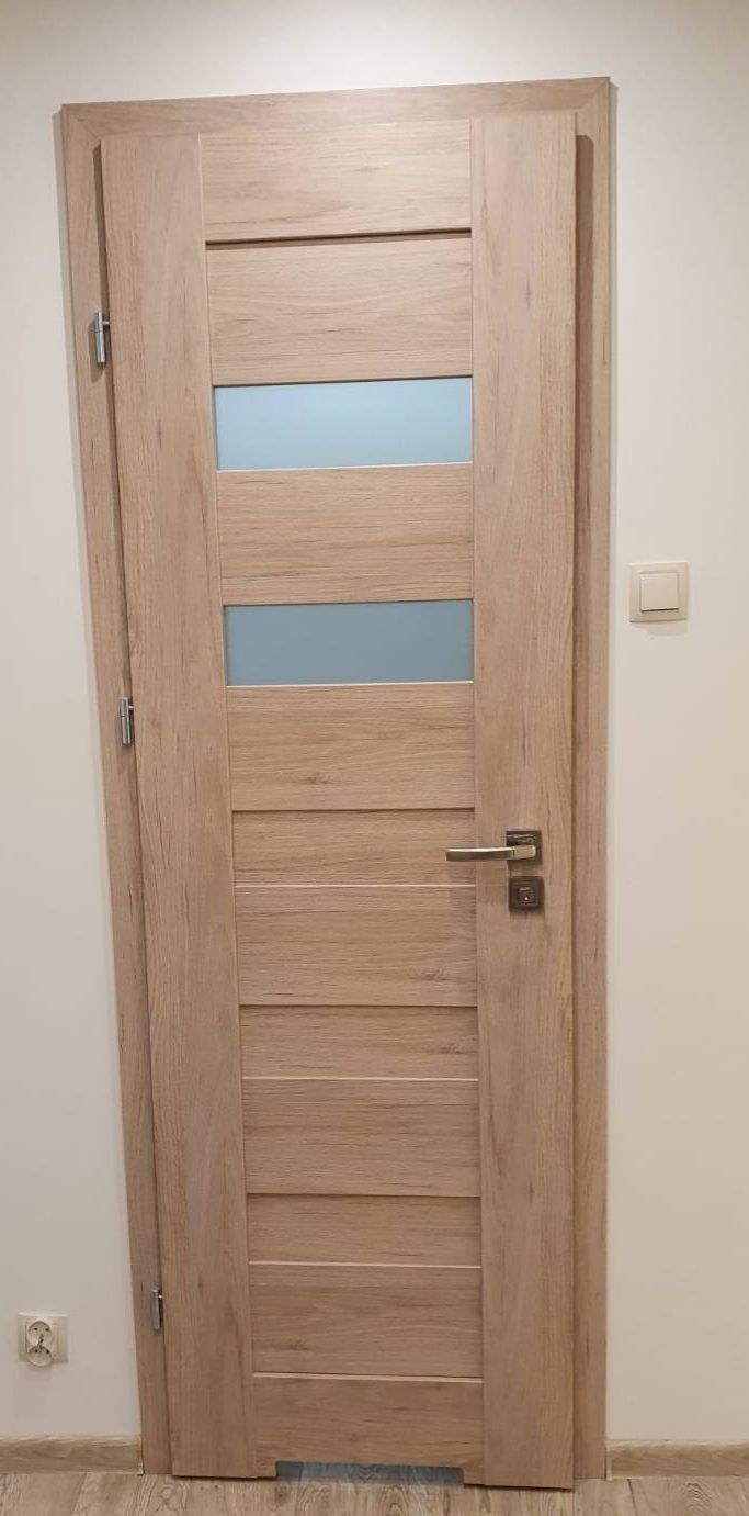 Drzwi wewn Pol-Skone łazienkowe 60 cm nowe z ościeżnicą