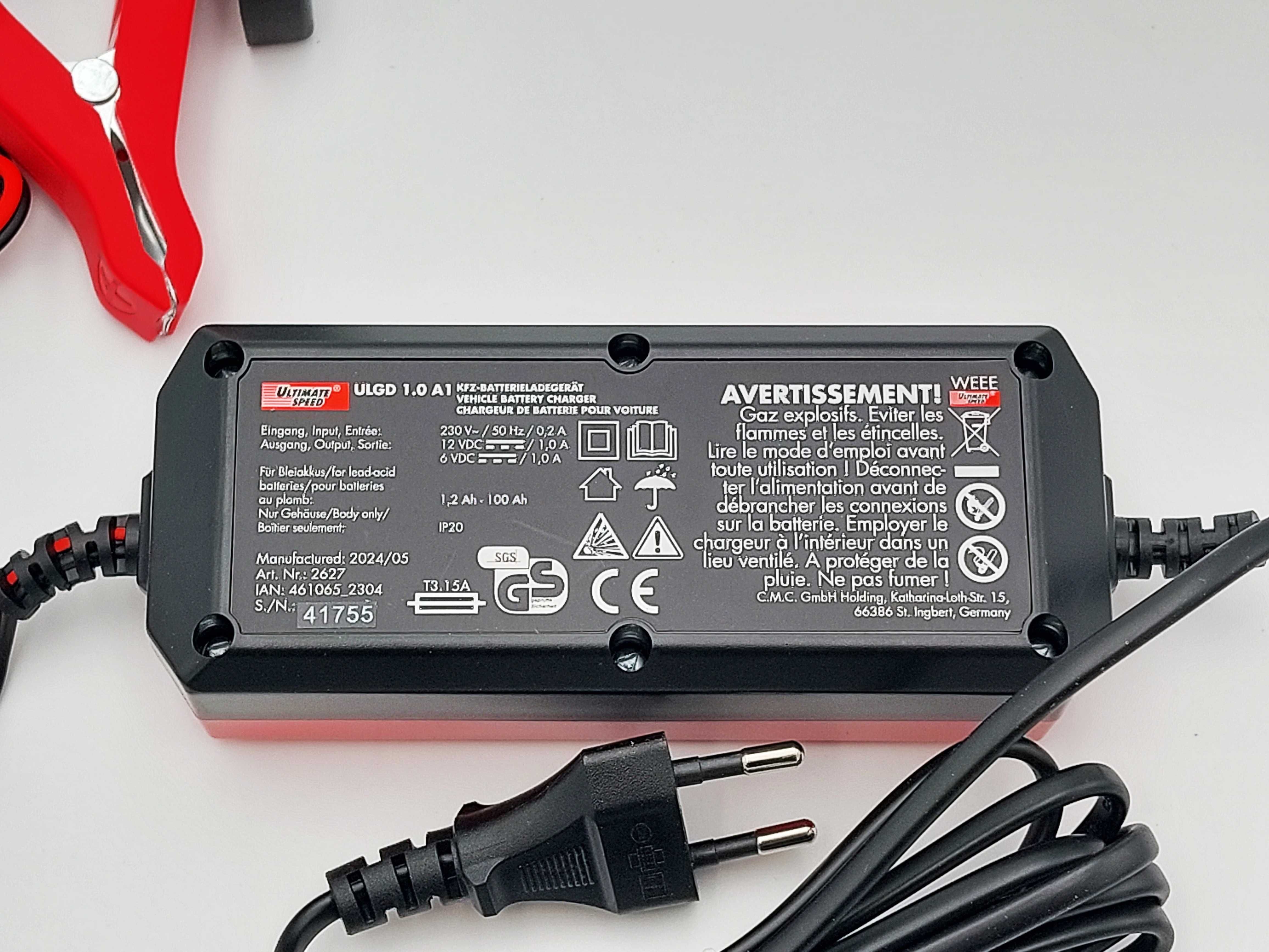 Prostownik 6V 12V 5A 1,2-24Ah ULTIMATESPEED ULGD 1.0 A1 Ładowarka