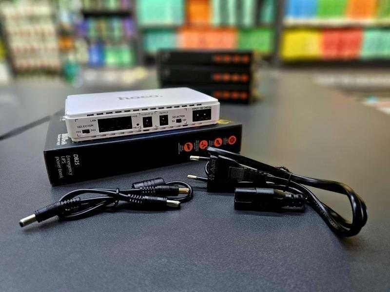 ДБЖ HOCO DB25 MINI UPS + POWERBANK для роутера 5V/9V/12V 8800mah