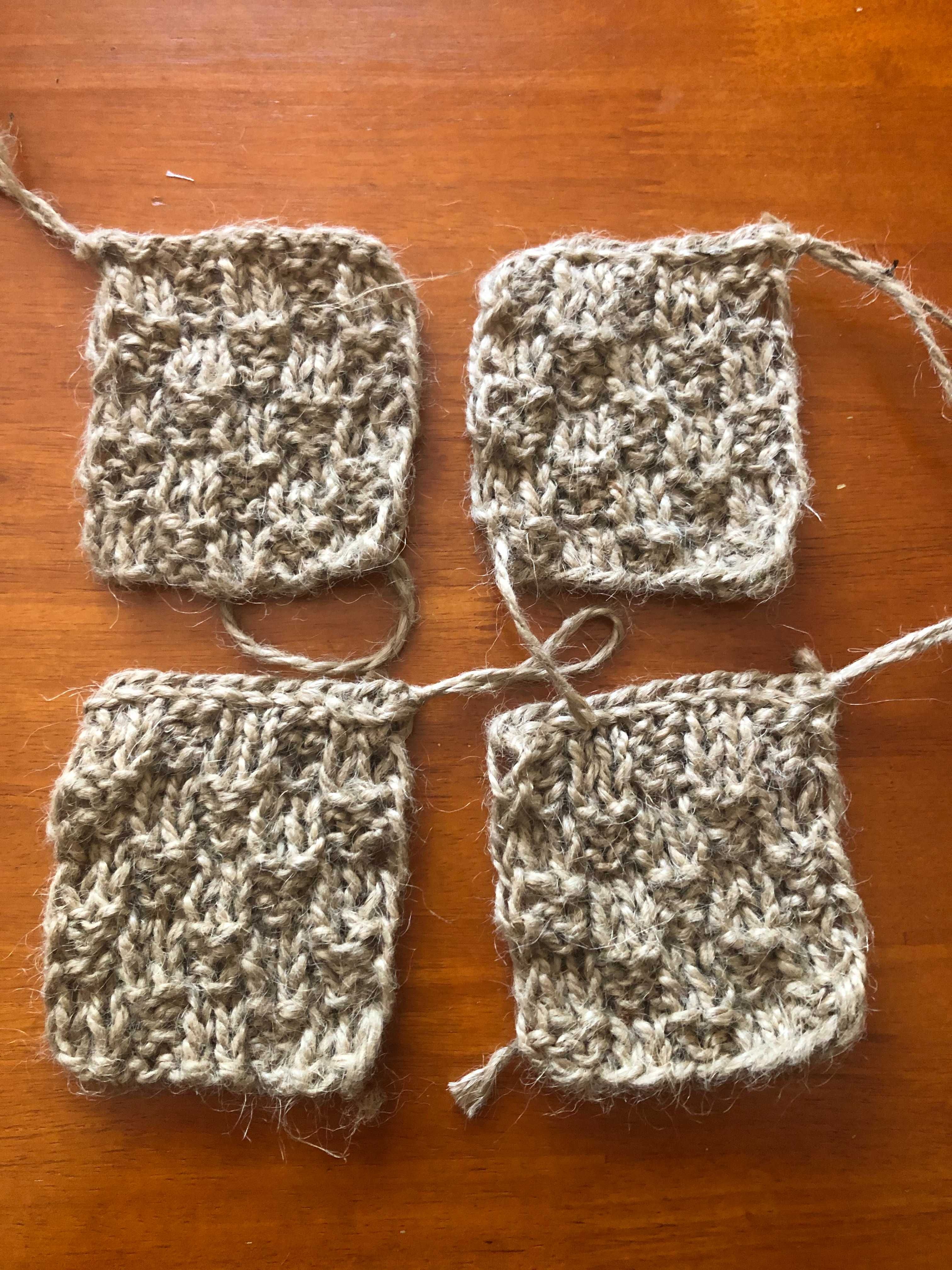 Myjka jutowa handmade zero waste 2szt 10x10cm
