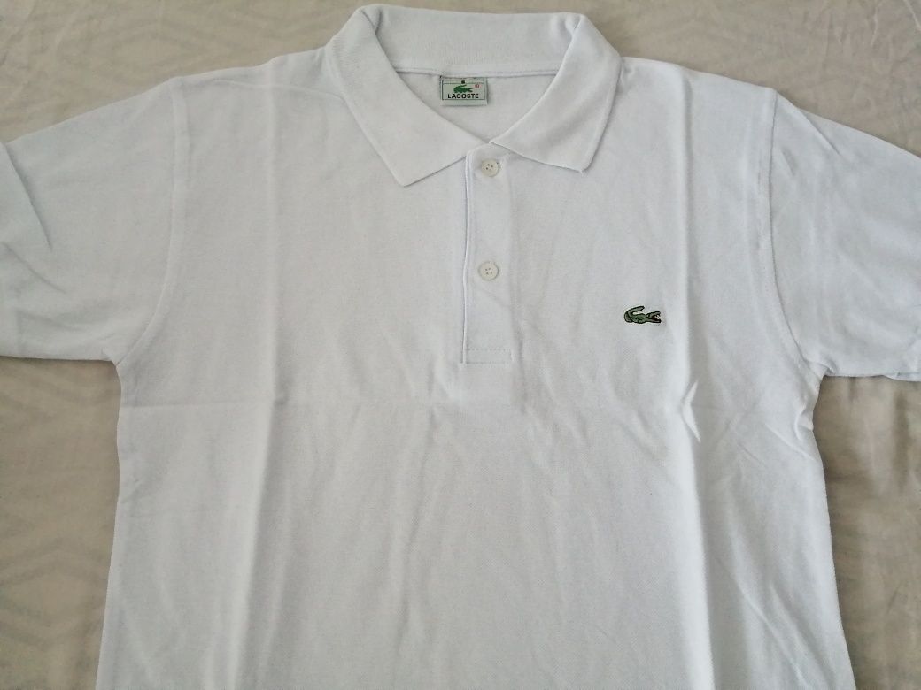 NOWA męska koszulka Lacoste t-shirt krokodyl polo bluzka biała