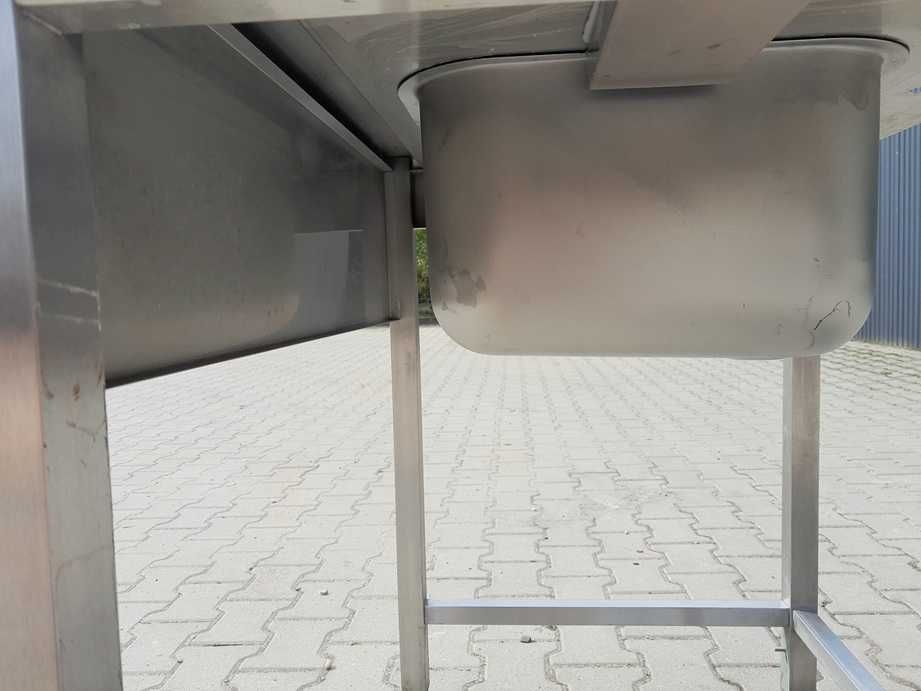 Stół ze zlewem 1-komorowym, gastronomiczny, nierdzewny, MM Gastro