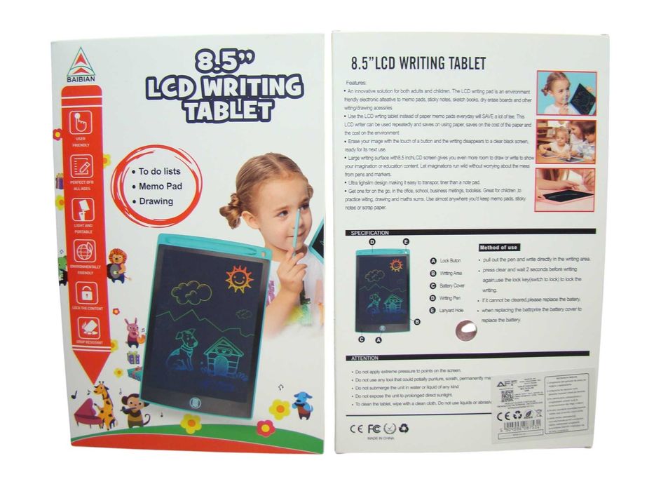 Tablet graficzny zielony do rysowania znikopis tablica xl