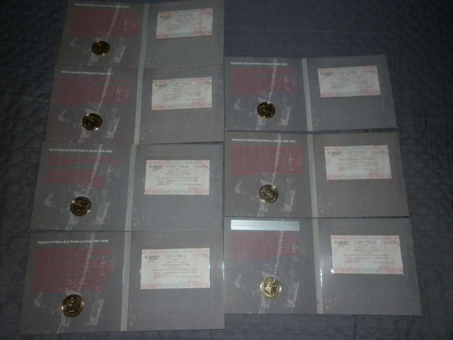 Monety kolekcja 7 monet z serii "Orły Polskie"
