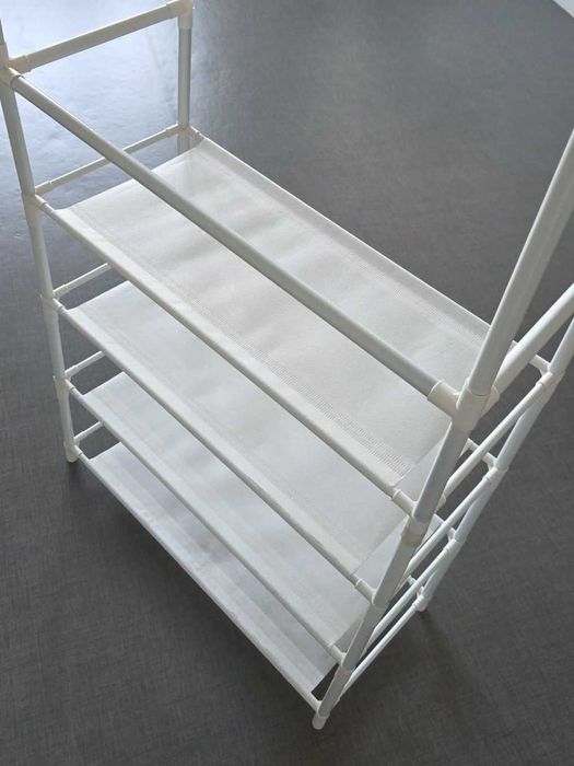 Напольная вешалка для одежды с полками для обуви , стойка для вещей