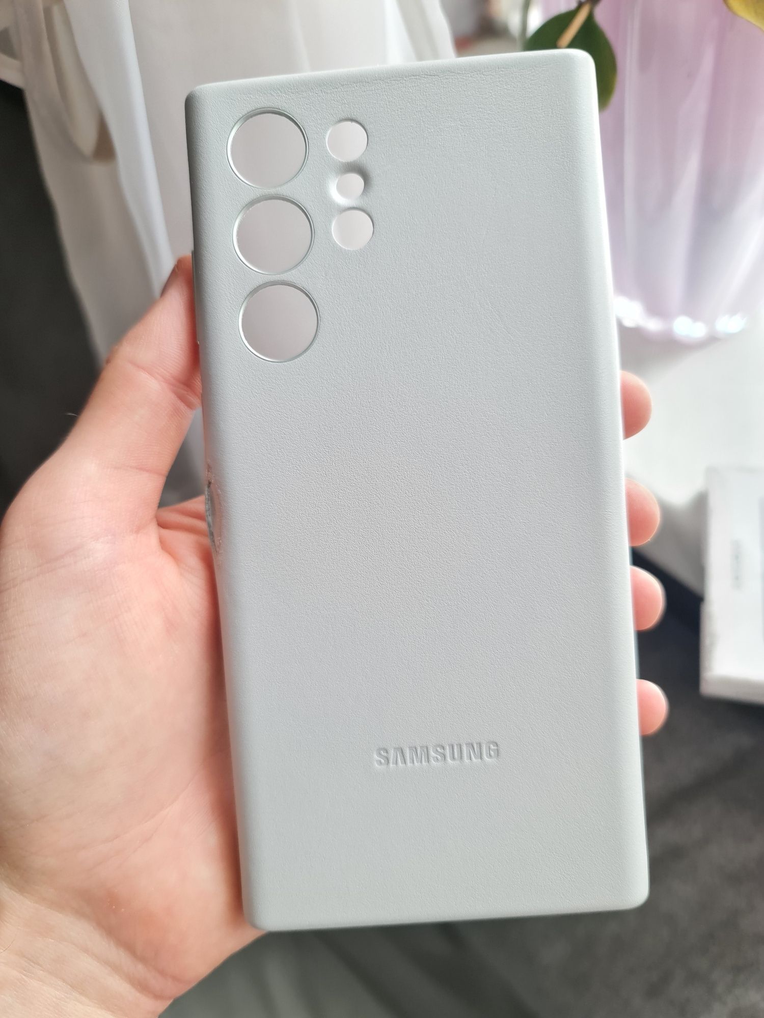 Etui pokrowiec Samsung Galaxy S22 Ultra Leather skórzane NOWE