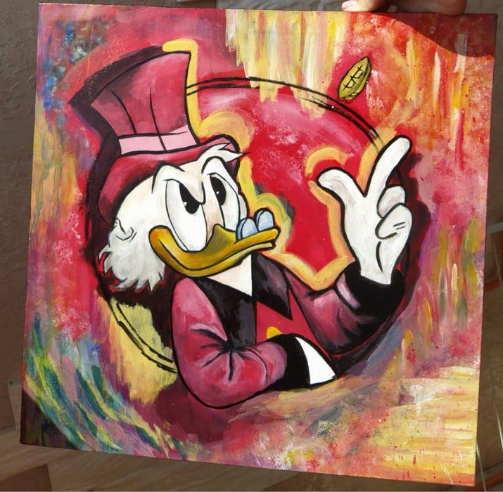 Картина акрилом «Скрудж»