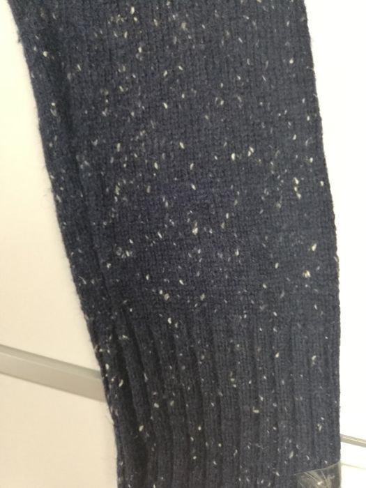Sweter damski ciemnogranatowy droga mleczna gruby z guzikami L rozmiar