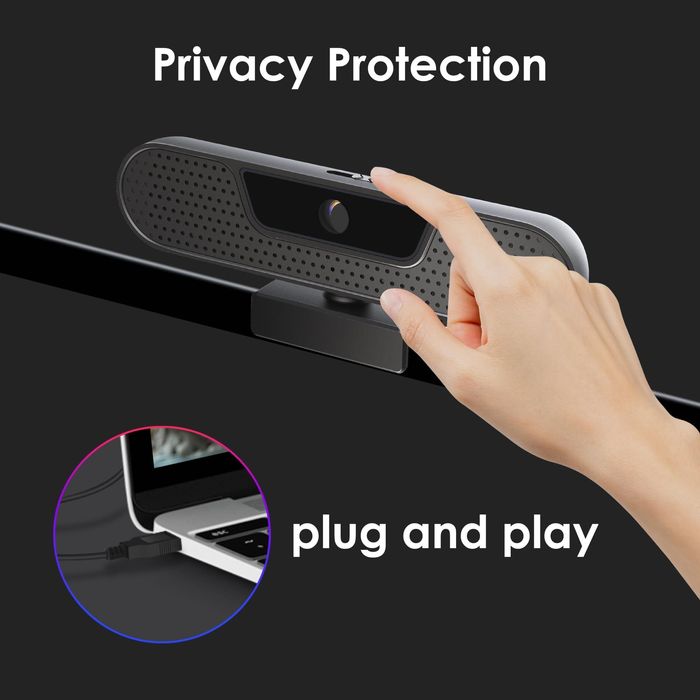 VIZOLINK Kamera Internetowa 2K 1080P Autofokus USB Mikrofon