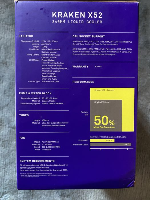 Watercooler NZXT Kraken x52