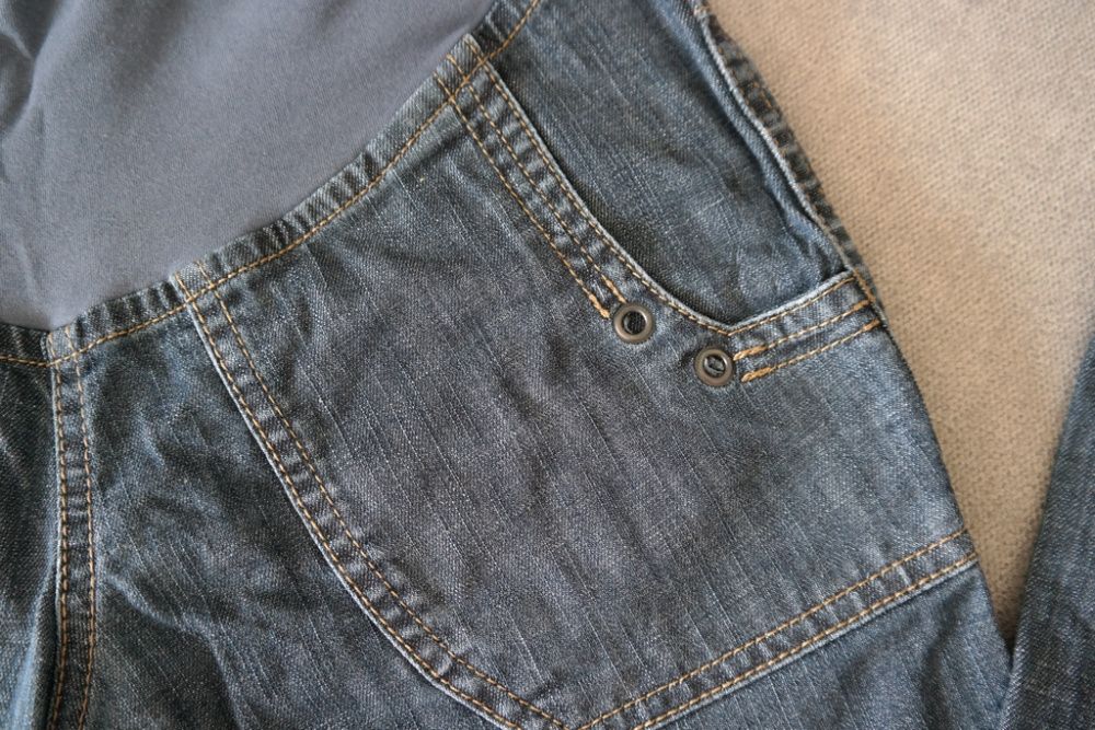 Spodnie ciążowe jeansowe S (36) dwie pary dzwony