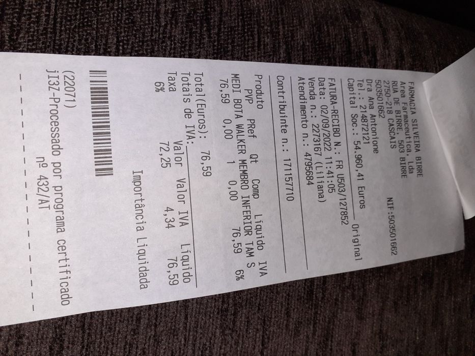 Material de reabilitação