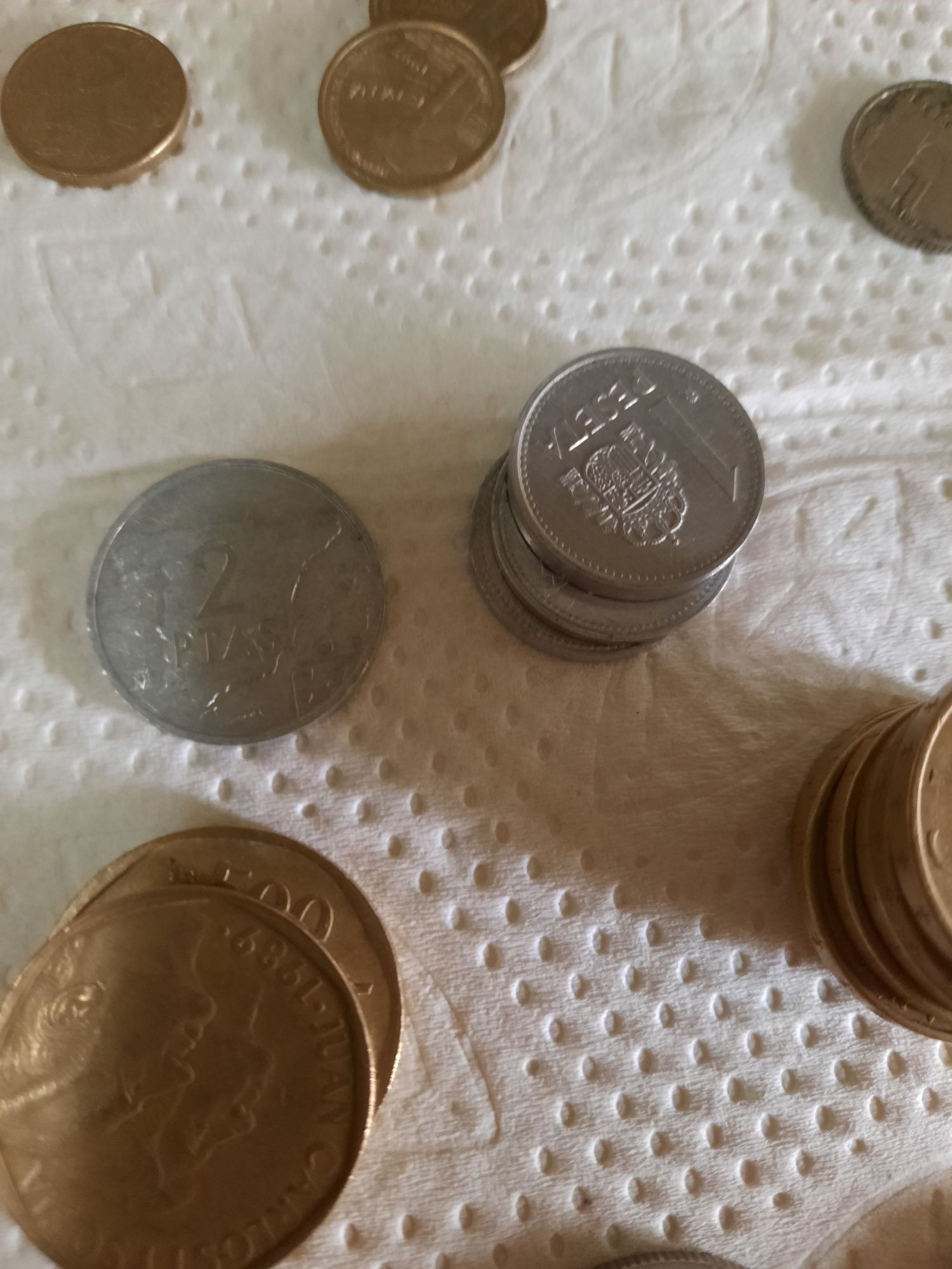 60 Moedas espanholas Pesetas antigas variadas