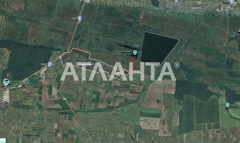 Продаж земельної ділянки біля озера с.Гамаліївка