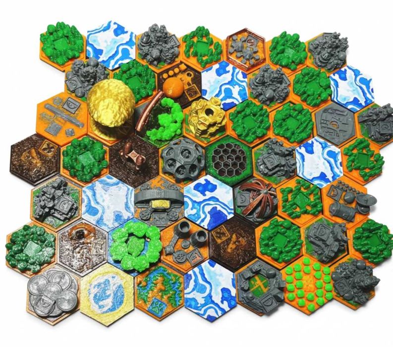 Органайзери для настільних ігор, жетони, міпли, тайли та інше 3D друк