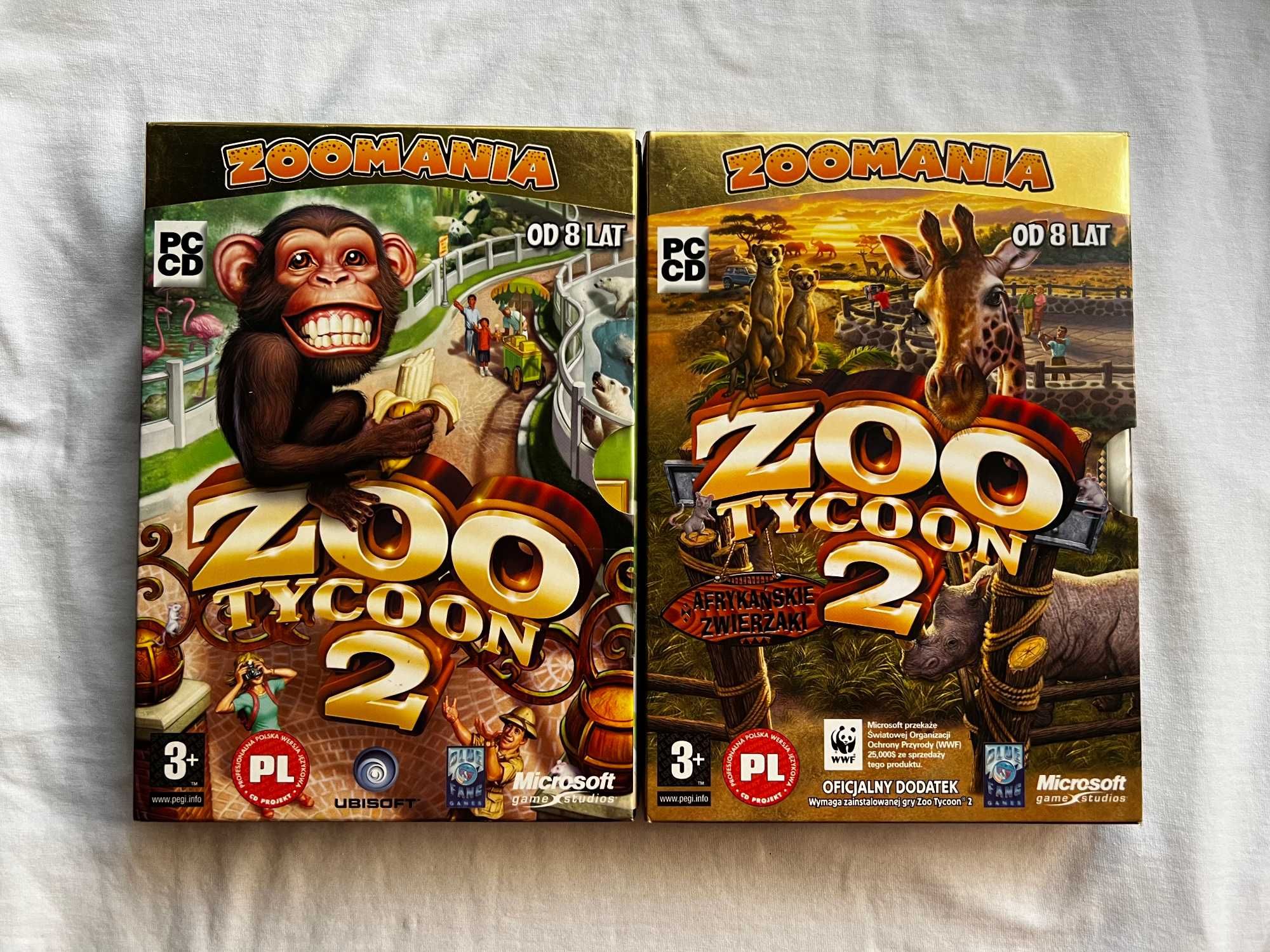 Komplet Zoo Tycoon 2 - Podstawa i dodatek [STAN IDEALNY!]