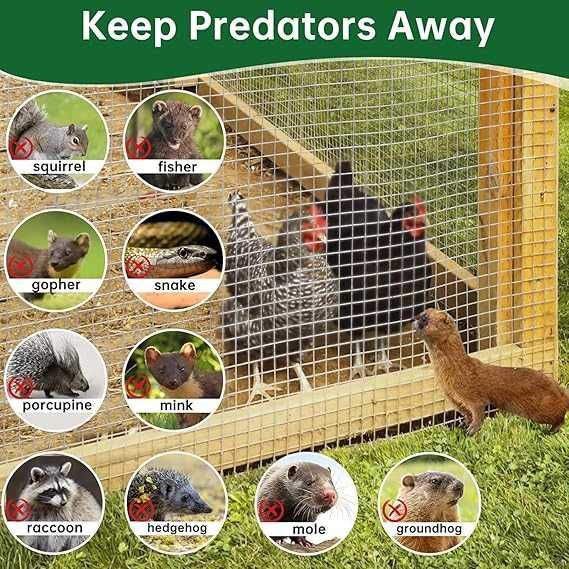 Siatka ogrodowa 1M X 25M ocynkowana kwadratowa oczka 12,7x12,7x0,7 mm