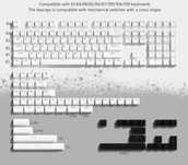 Кейкапи для клавіатури XVX Womier OEM Білі+чорні  147шт. просвічуються