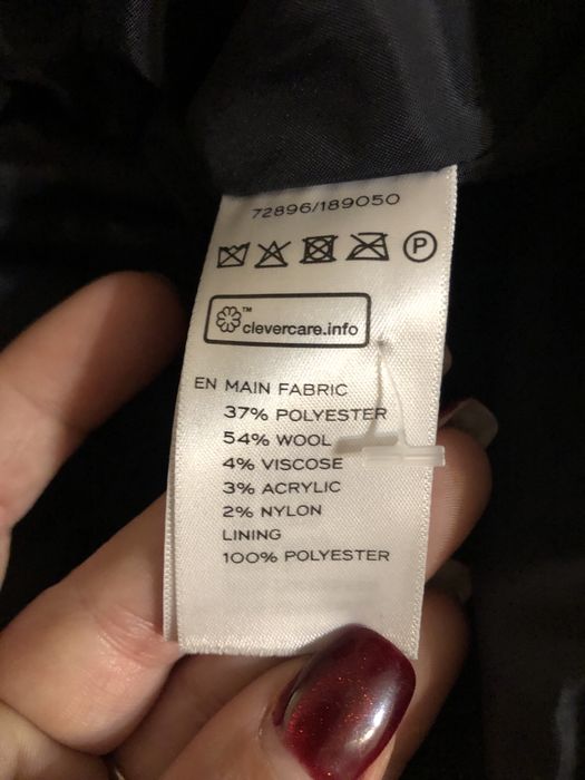 Plaszcz 54% wełny Hampton Republic M ciemny granat