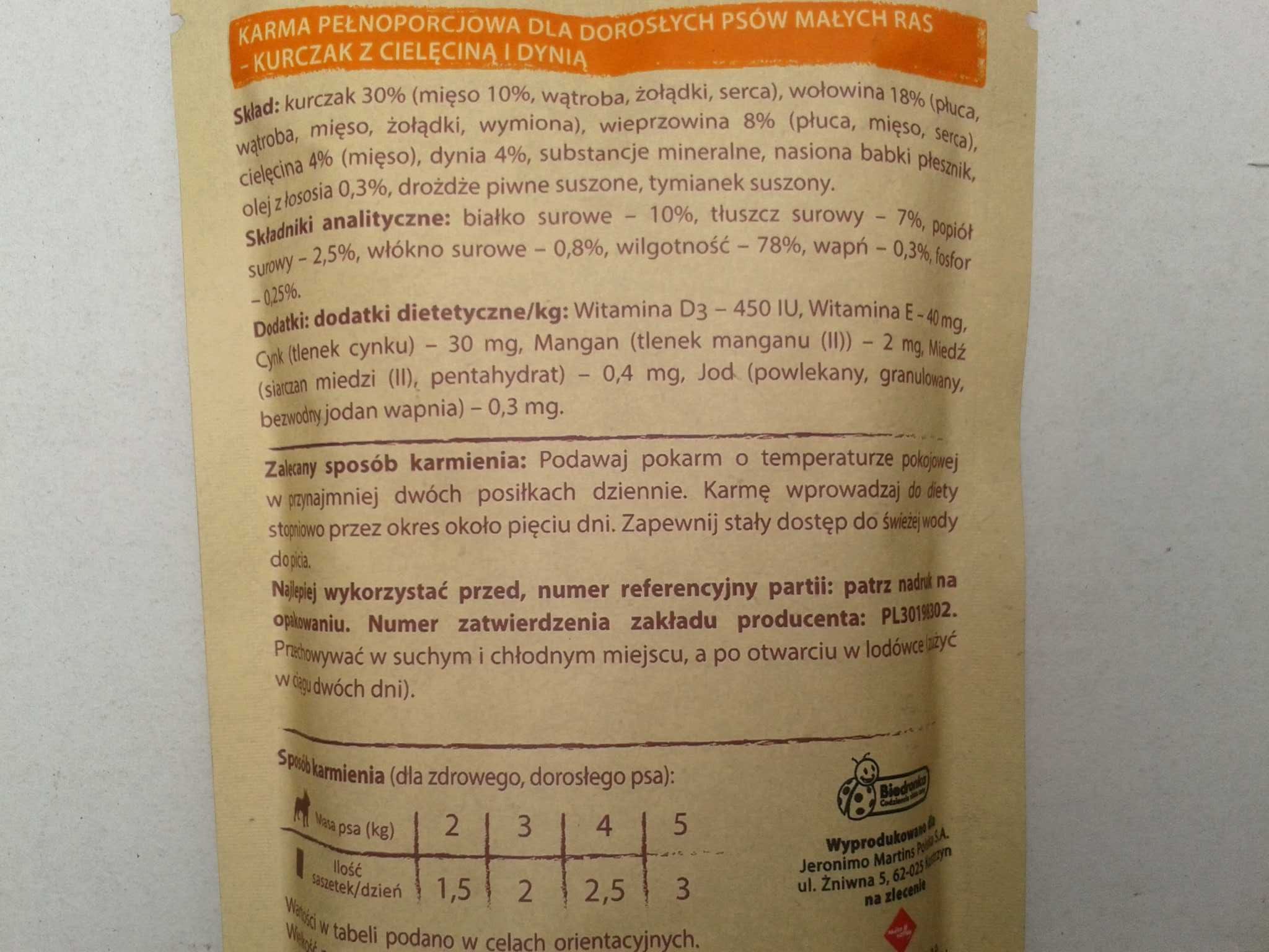 MAXI NATURAL Karma dla psa małej rasy saszetka KURCZAK 5 x 150g = 750g
