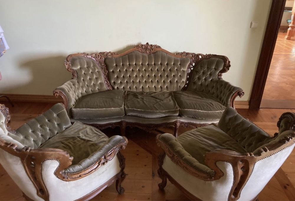 barokowa sofa i fotele