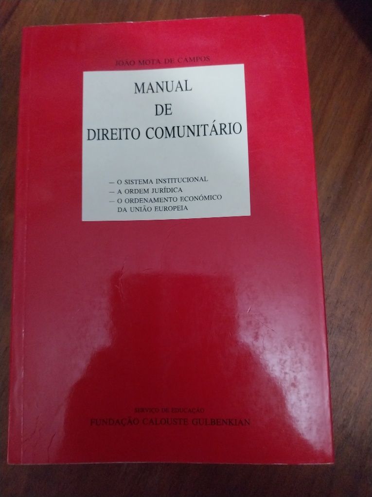 Manual de direito comunitário