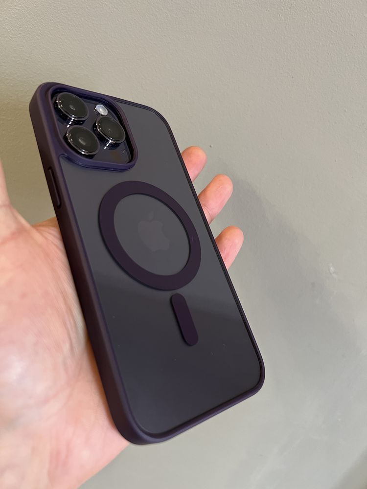 Чехол iPhone 14 pro max deep purple MagSafe,14 pro black, top качество