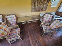 Стіл і 4 крісла з лози ротанг меблі для саду