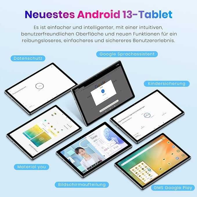 Tablet z systemem Android 13, 10"