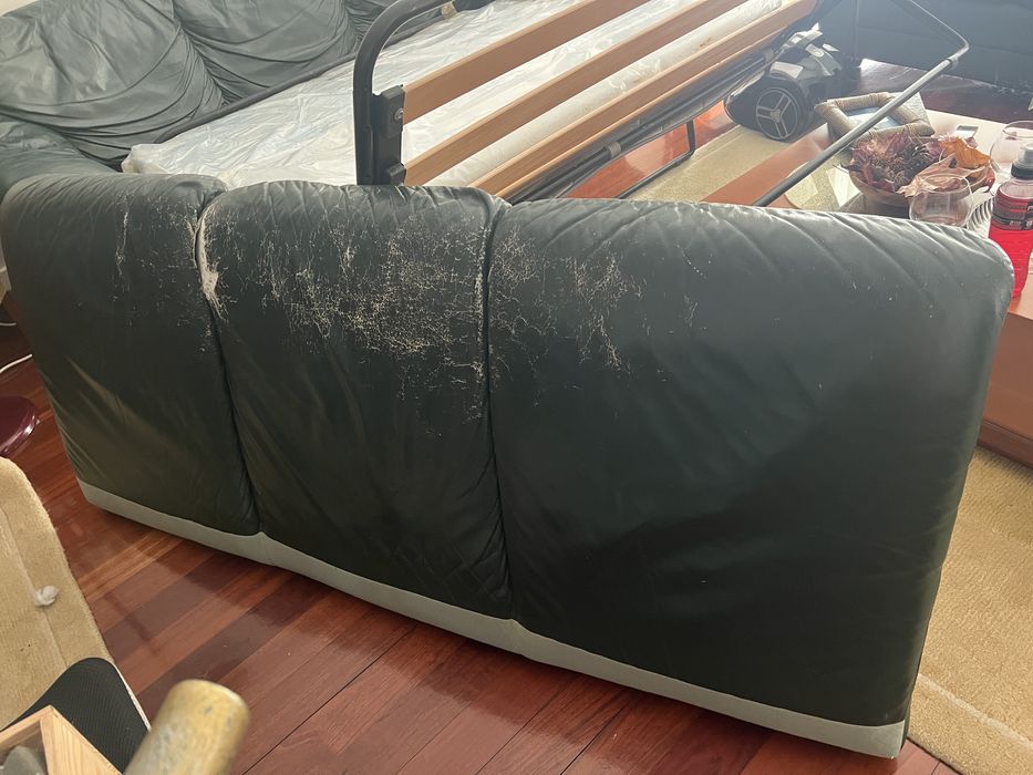 Sofá cama verde Divani & Divani pele 2 X 0,75 m