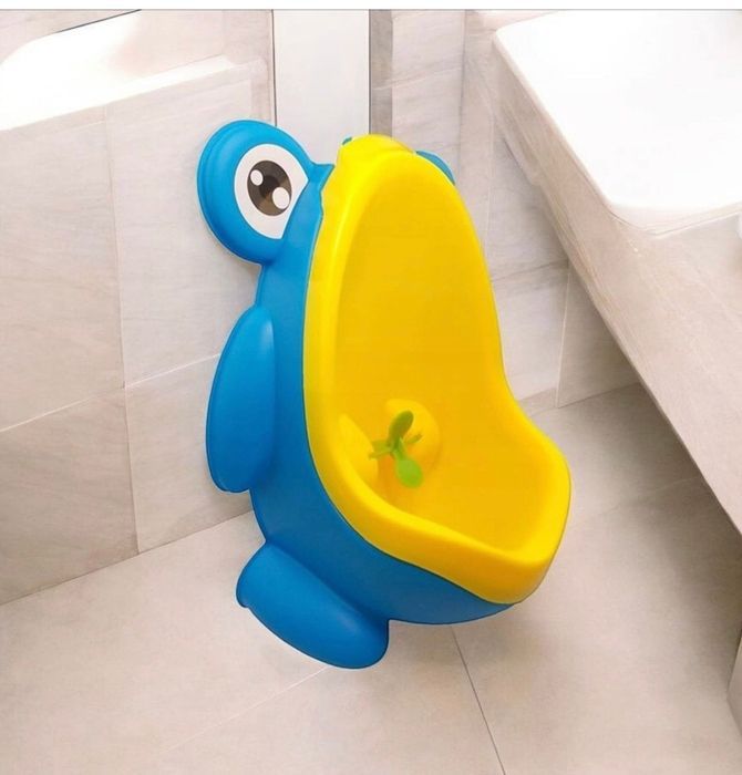 Nowy niebieski żółty pisuar nocnik dla dziecka