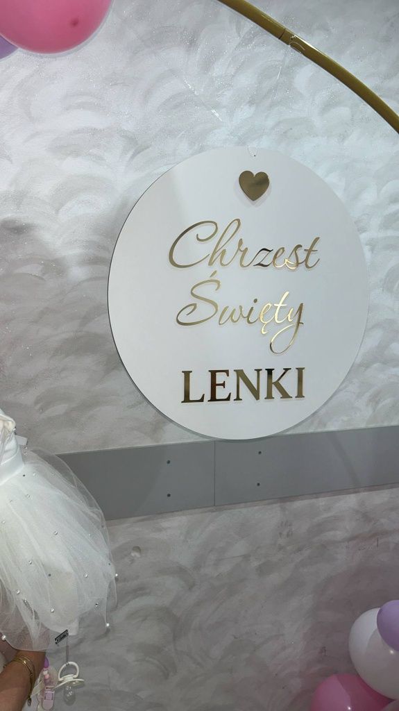 Pozostałości po chrzcinach LENA/LENKA
