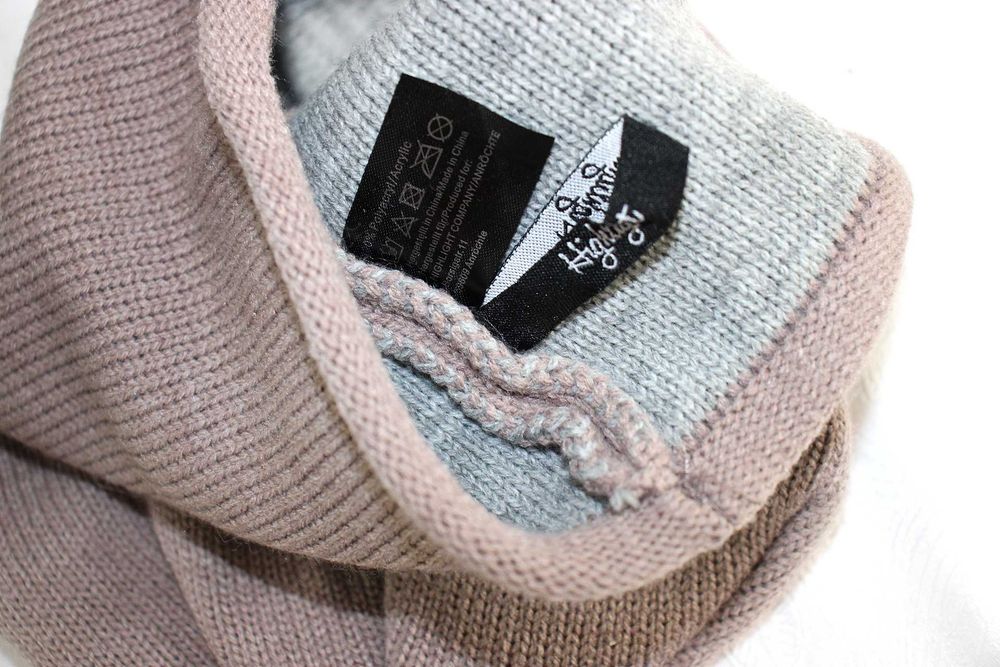 sj9 Highlight zimowa damska brązowa czapka one size