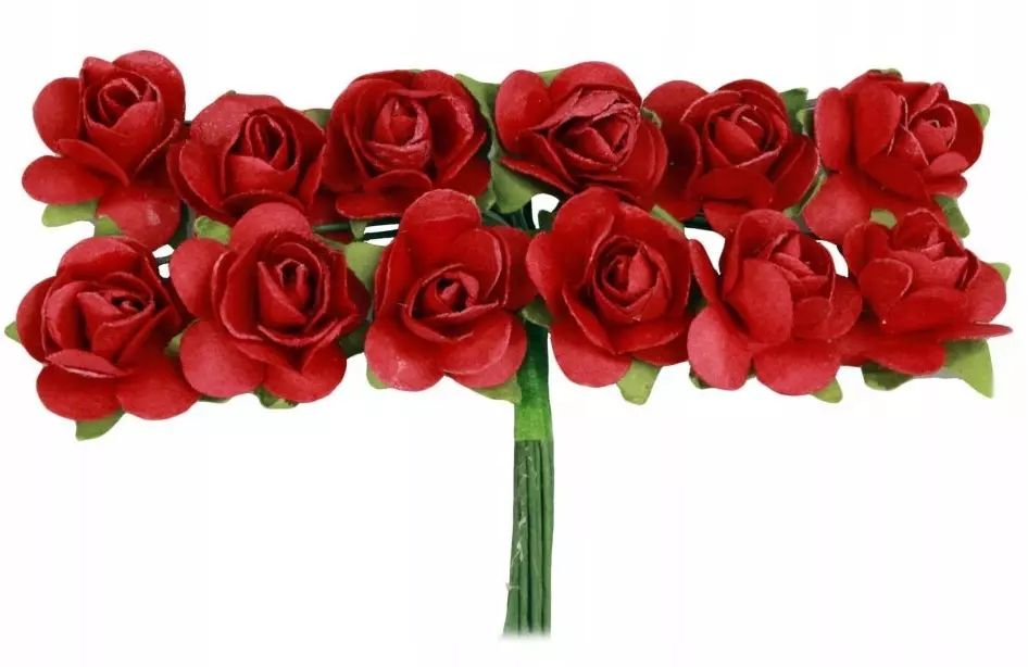 Różyczki papierowe Brewis czerwone 12 szt.. Brewis