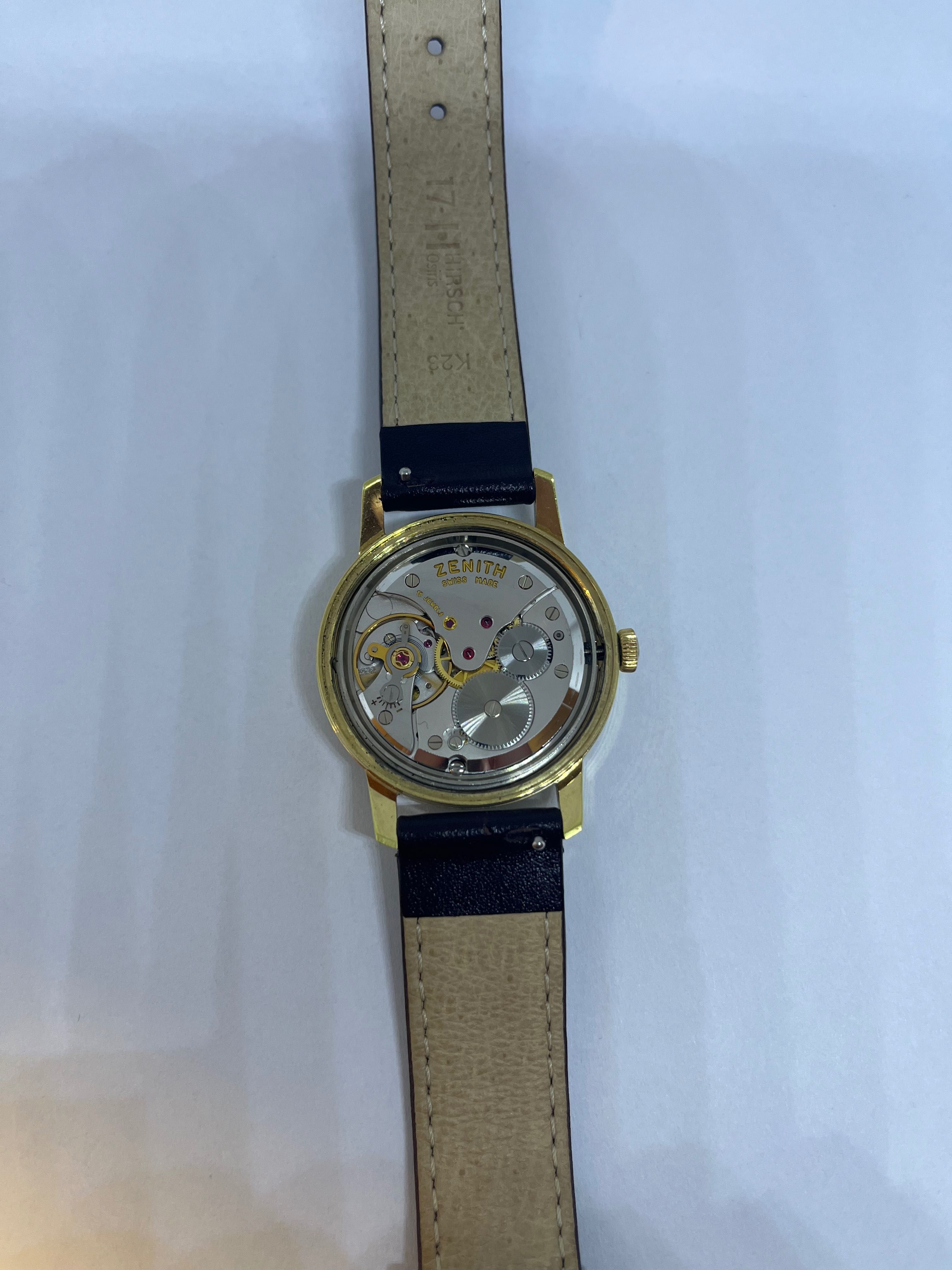 Zegarek mechaniczny ZENITH 19 jewels pozłacany AU20 vintage lata 60te