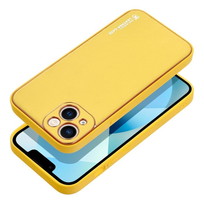Etui Forcell Leather Case do iPhone 14 Plus Yellow
