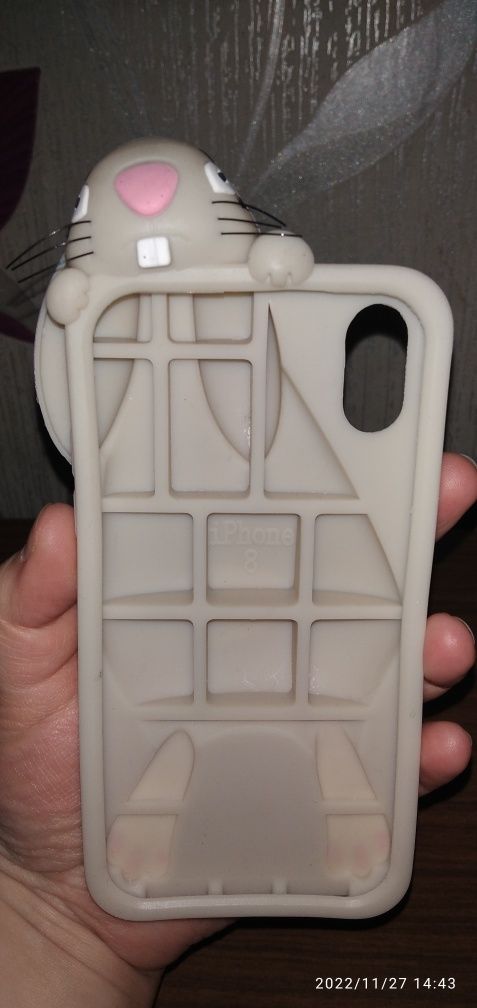 Etui case - IPhone X - plecki - króliczek
