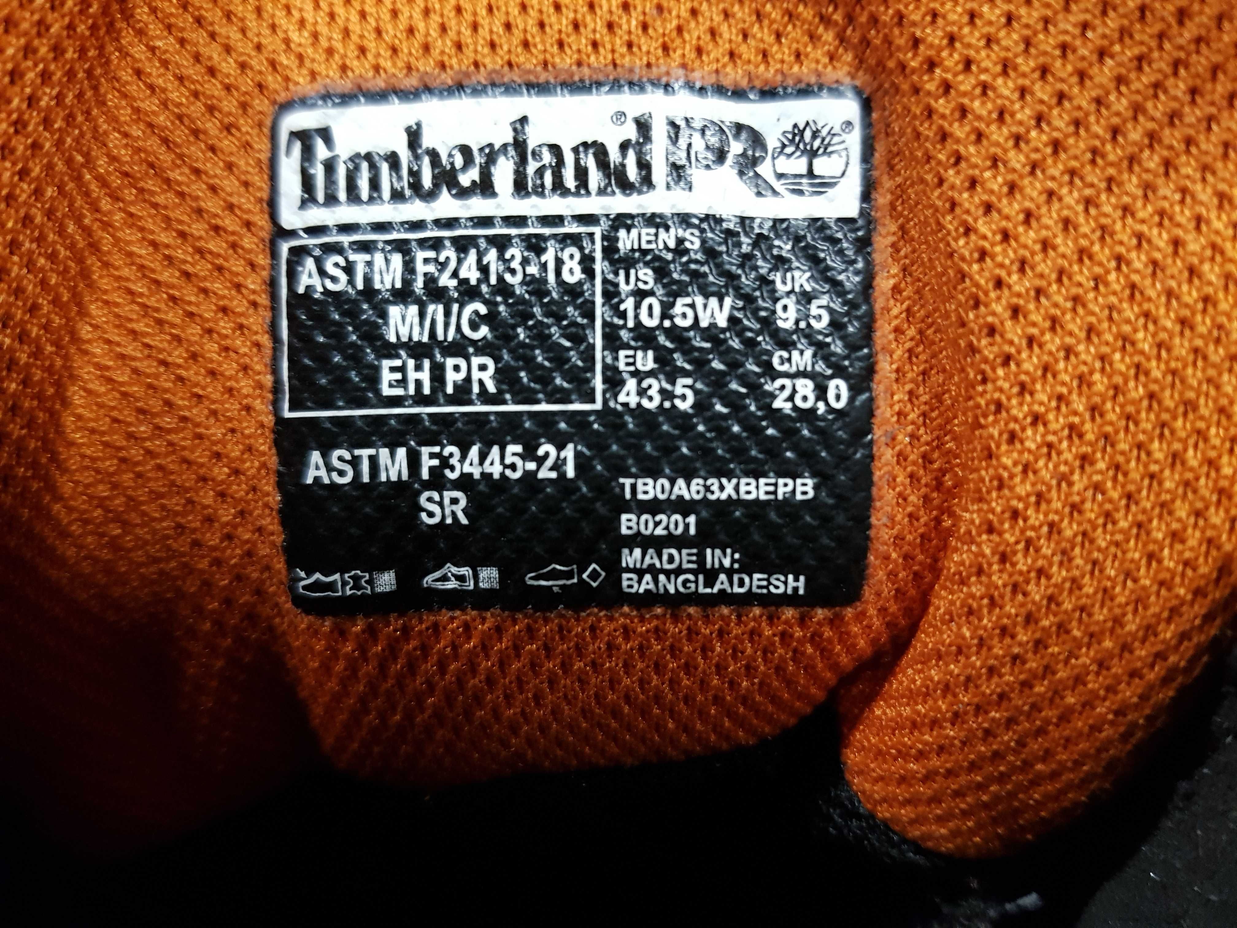 Buty robocze TIMBERLAND rozm 43,5 wkł 29 cm