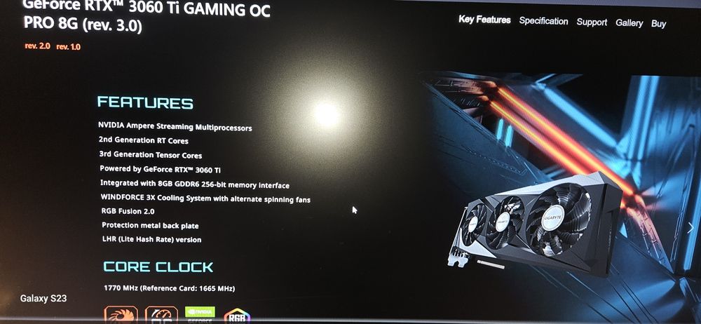Gerorce RTX 3060 Ti GAMING OC
PRO 8G (rev. 3.0)