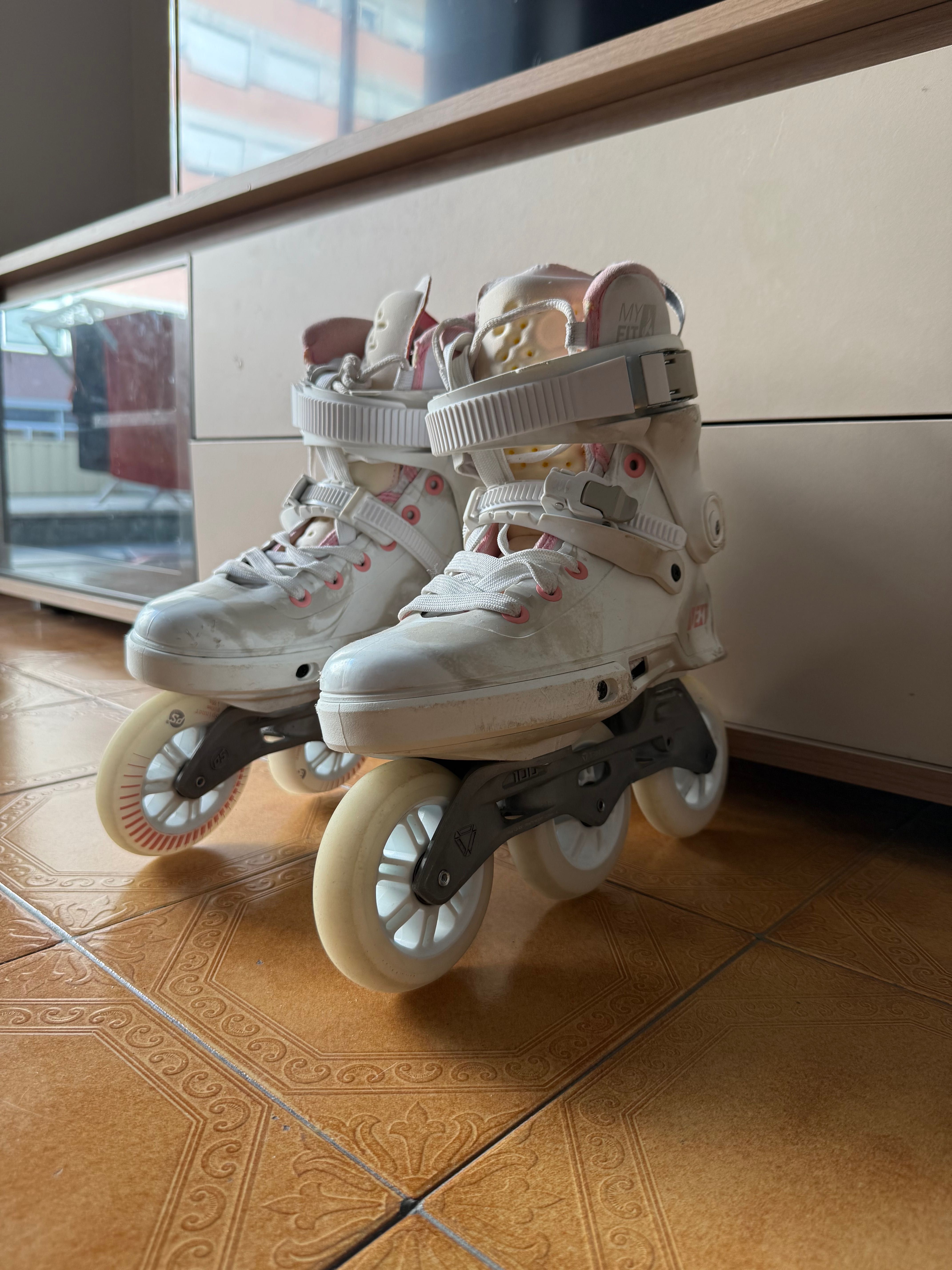 USADO Powerslide Next Marble Pink edição limitada