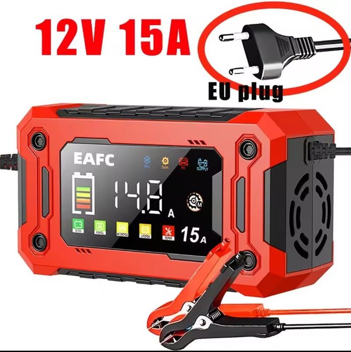 12V 15A смарт зарядное устройство для AGM Гель LifePo аккумулятора