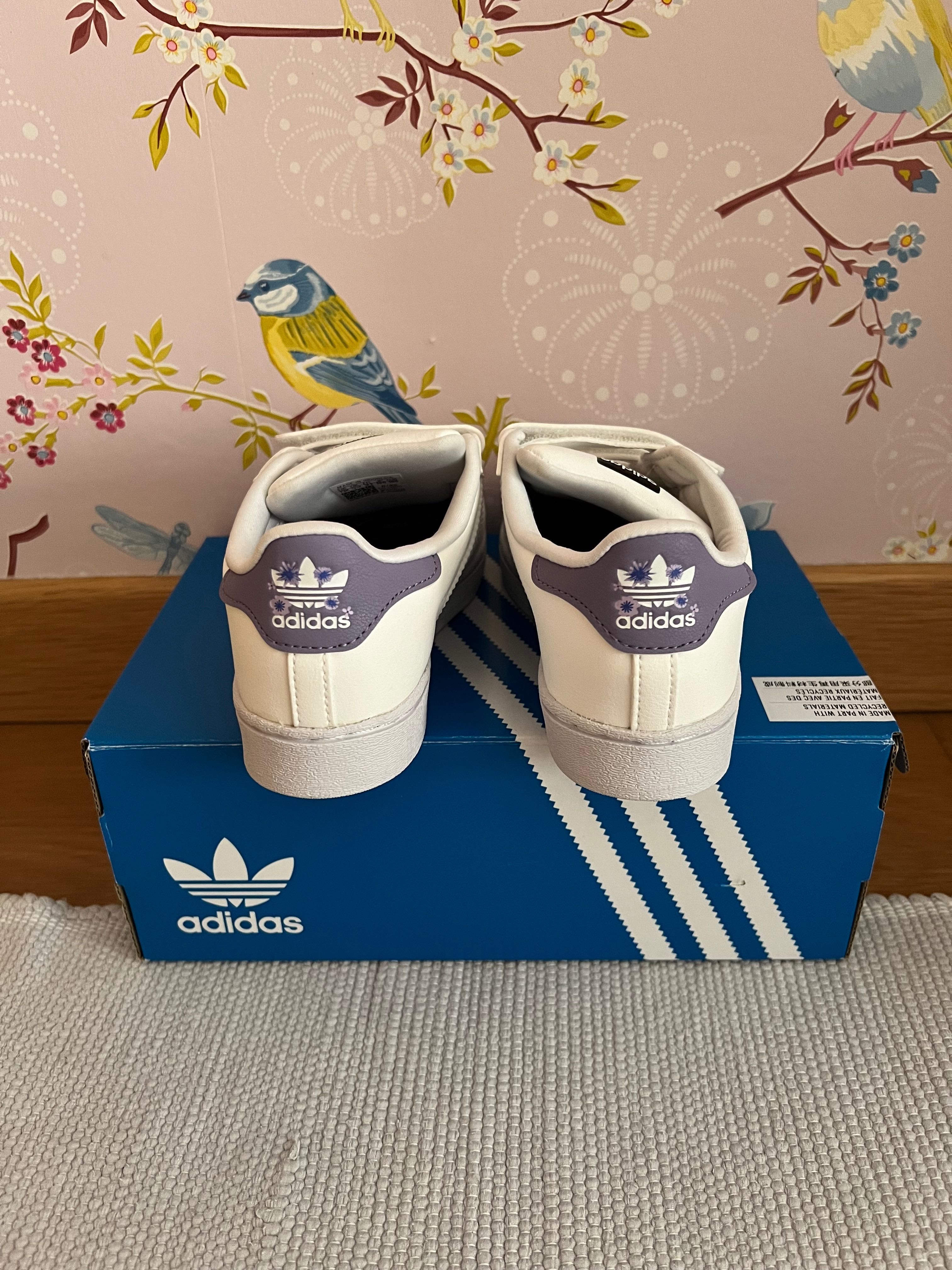 Ténis Adidas Superstar cf c novos para menina