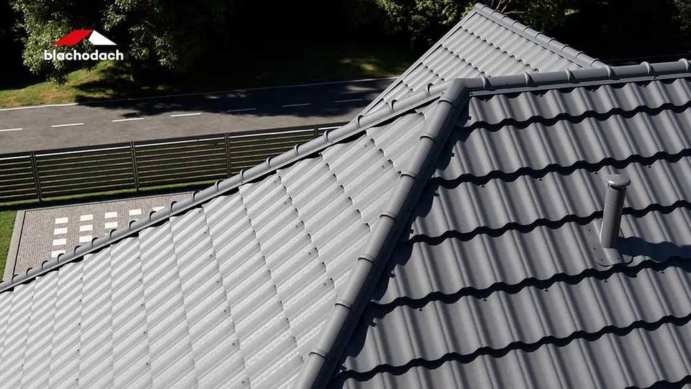 Blachodachówka stalowa modułowa od ręki na magazynie brąz grafit mat 1