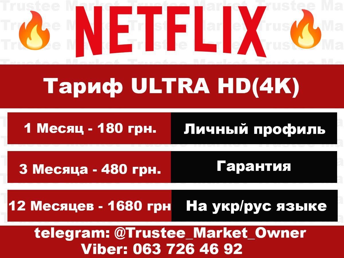 Подписка NETFLIX c Личным Профилем в Аккаунте, НЕТФЛИКС 16