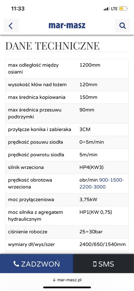 Tokarka kopiująca CENTAURO TC 1200