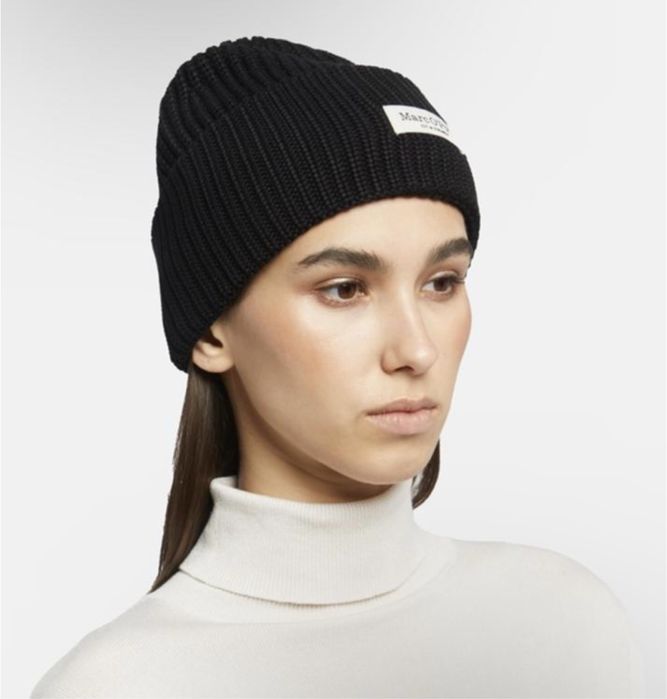 Чорна вязана шапка бавона Marc O Polo