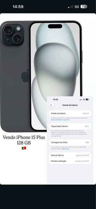 Iphone 15 plus 128 Gb
